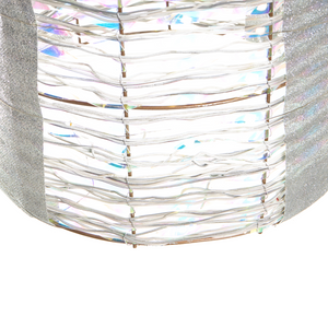 Set di 3 decorazioni natalizie con luci LED bianche calde fiocchi e decorazioni festive per interni argento