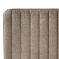 Letto matrimoniale in bouclè con testiera trapuntata gambe in metallo da 120 x 200 cm e base a doghe tortora Design moderno