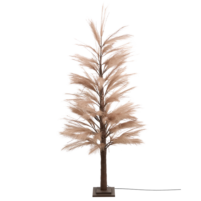 Albero di Natale artificiale beige in materiale sintetico 190 cm Luci LED per esterni e interni Decorazioni natalizie in stile moderno