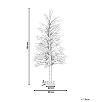 Albero di Natale artificiale beige in materiale sintetico 190 cm Luci LED per esterni e interni Decorazioni natalizie in stile moderno