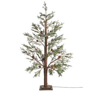 Albero di Natale artificiale in materiale sintetico verde 150 cm Luci LED per esterni e interni Decorazioni natalizie in stile moderno