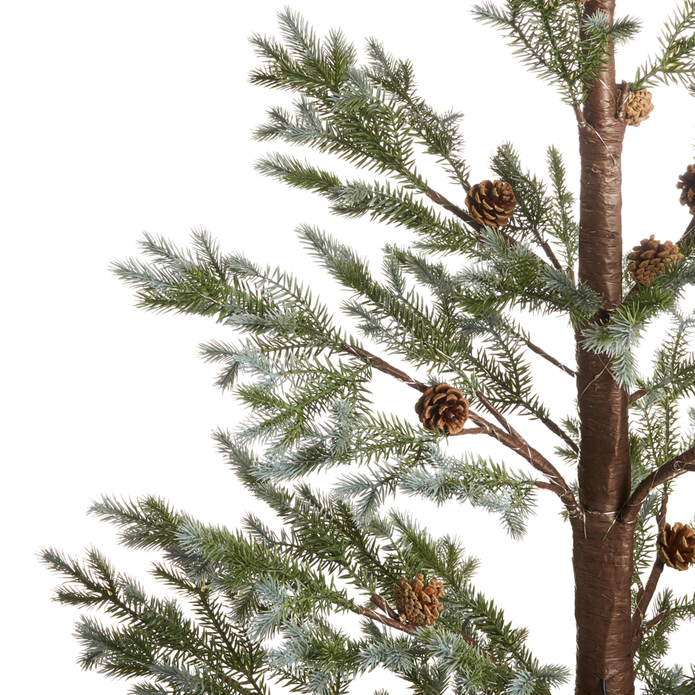 Albero di Natale artificiale in materiale sintetico verde 150 cm Luci LED per esterni e interni Decorazioni natalizie in stile moderno