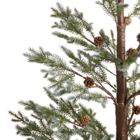 Albero di Natale artificiale in materiale sintetico verde 150 cm Luci LED per esterni e interni Decorazioni natalizie in stile moderno