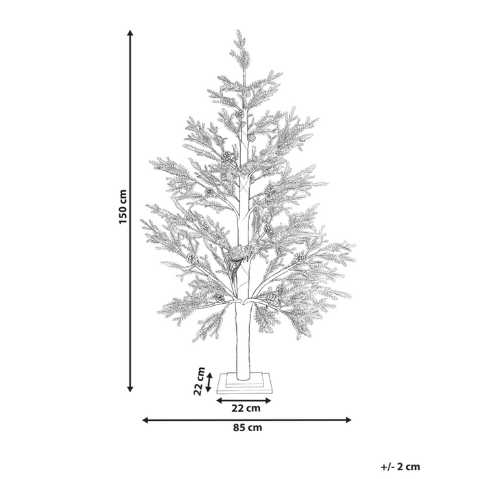 Albero di Natale artificiale in materiale sintetico verde 150 cm Luci LED per esterni e interni Decorazioni natalizie in stile moderno