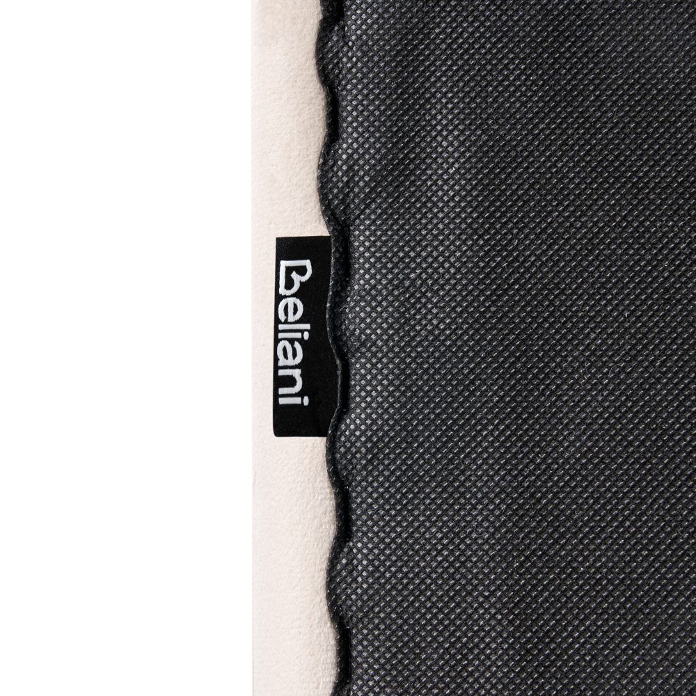 Letto matrimoniale in velluto con testiera trapuntata gambe in metallo da 120 x 200 cm e base a doghe beige Design moderno