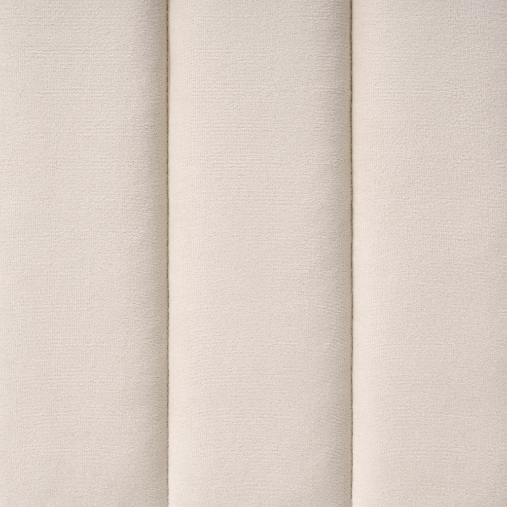 Letto matrimoniale in velluto con testiera trapuntata gambe in metallo da 120 x 200 cm e base a doghe beige Design moderno