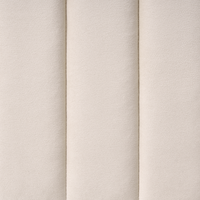 Letto matrimoniale in velluto con testiera trapuntata gambe in metallo da 120 x 200 cm e base a doghe beige Design moderno