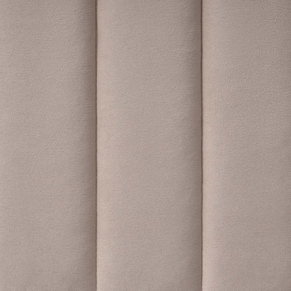 Letto matrimoniale in velluto con testiera trapuntata gambe in metallo da 120 x 200 cm e base a doghe tortora Design moderno