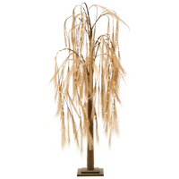 Albero di Natale artificiale con luci LED 160 cm per esterni e interni stile moderno beige