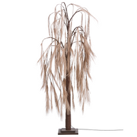 Albero di Natale artificiale con luci LED 160 cm per esterni e interni stile moderno beige