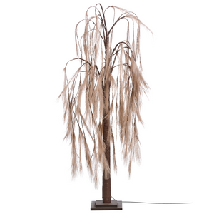 Albero di Natale artificiale con luci LED 160 cm per esterni e interni stile moderno beige