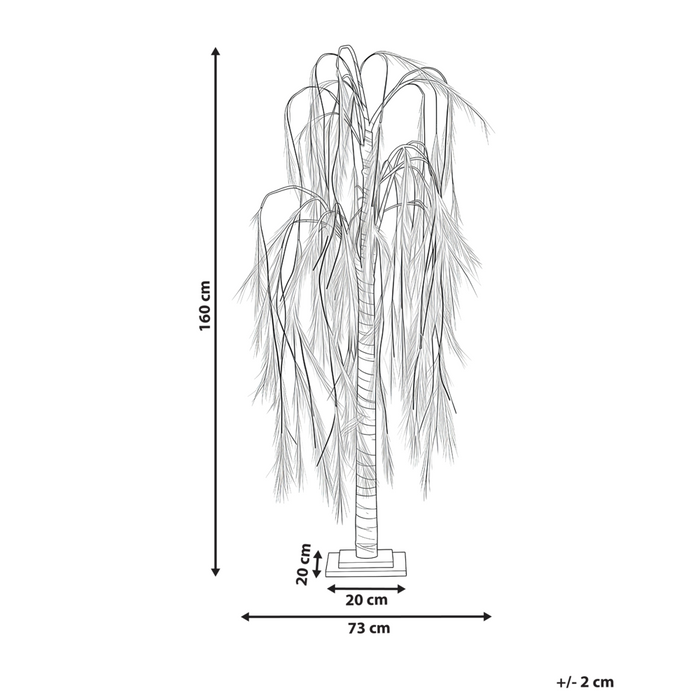 Albero di Natale artificiale con luci LED 160 cm per esterni e interni stile moderno beige