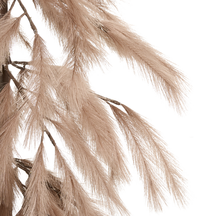 Albero di Natale artificiale con luci LED 123 cm per esterni e interni Beige stile moderno