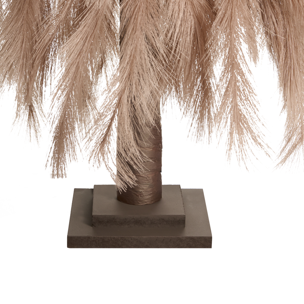 Albero di Natale artificiale con luci LED 123 cm per esterni e interni Beige stile moderno