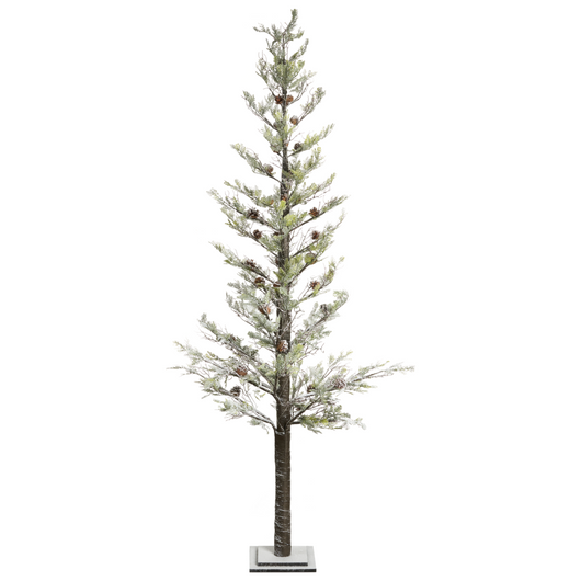 Albero di Natale artificiale con luci LED 245 cm per esterni e interni bianco stile moderno classico