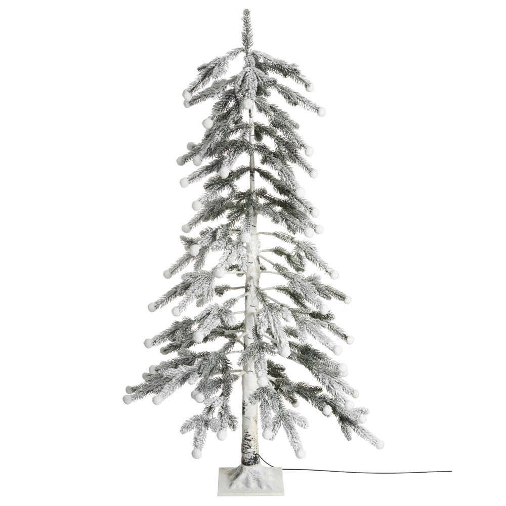 Albero di Natale artificiale con luci LED 125 cm per esterni e interni stile moderno