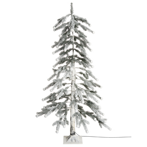 Albero di Natale artificiale con luci LED 125 cm per esterni e interni stile moderno