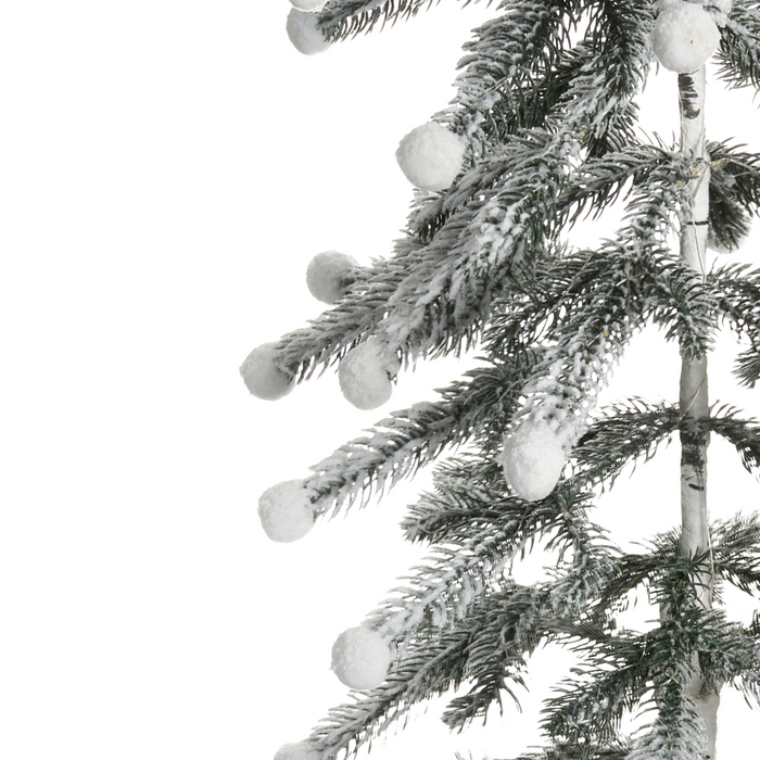 Albero di Natale artificiale con luci LED 125 cm per esterni e interni stile moderno