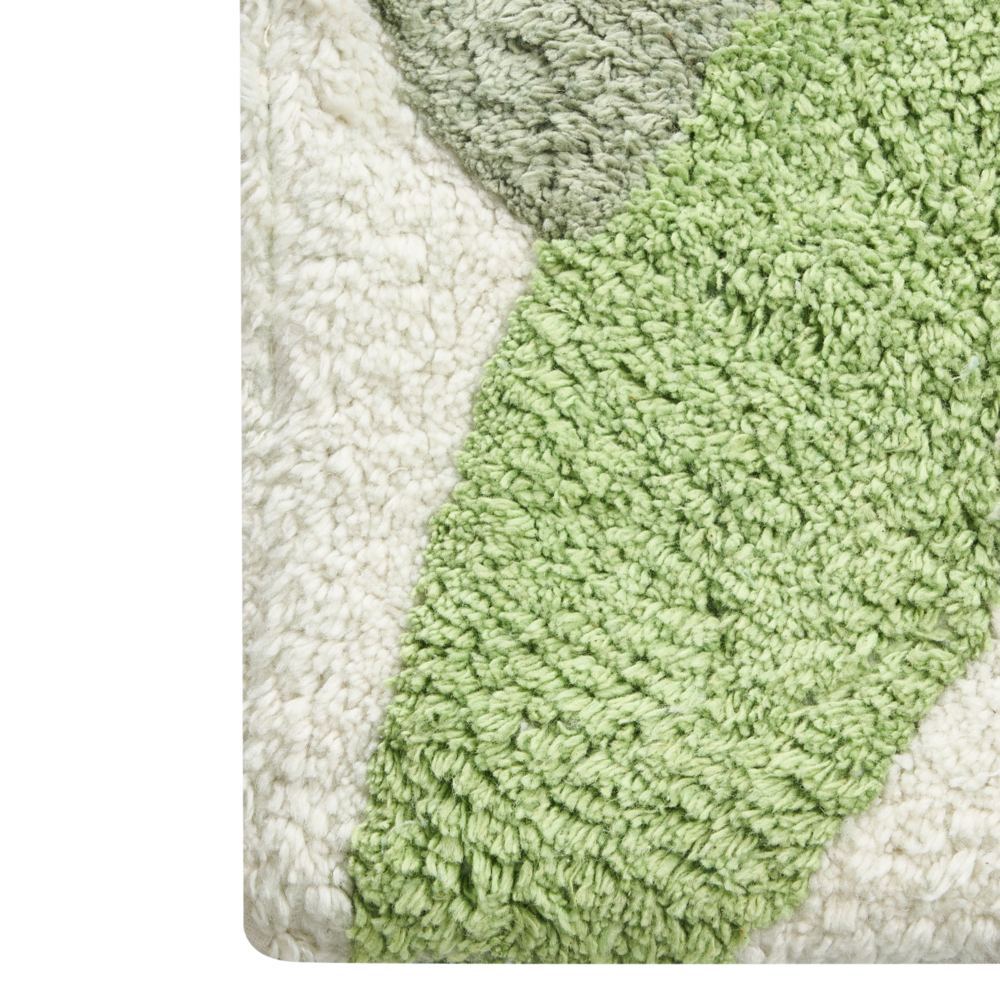 Tappetino da bagno verde in cotone 60 x 90 cm Forma rettangolare Motivo decorativo Tappeto da bagno Accessori da bagno Design moderno