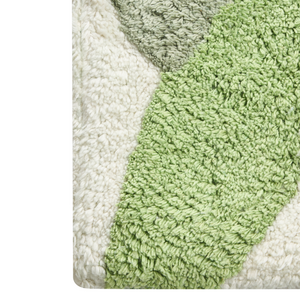 Tappetino da bagno verde in cotone 60 x 90 cm Forma rettangolare Motivo decorativo Tappeto da bagno Accessori da bagno Design moderno