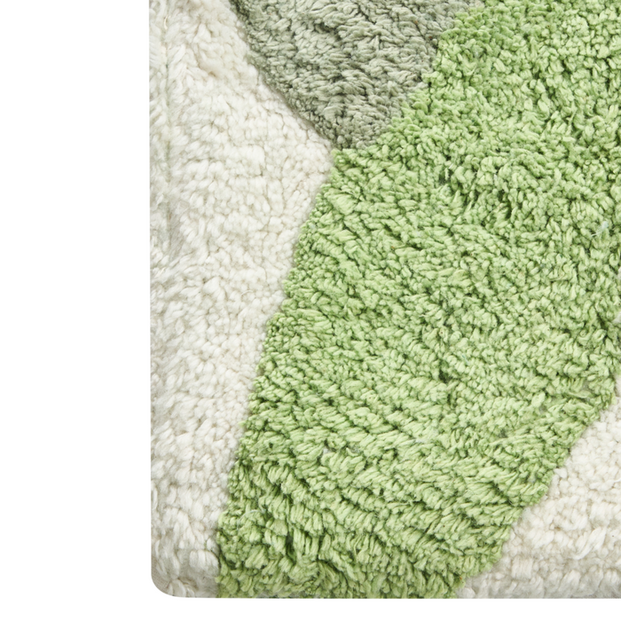 Tappetino da bagno verde in cotone 60 x 90 cm Forma rettangolare Motivo decorativo Tappeto da bagno Accessori da bagno Design moderno