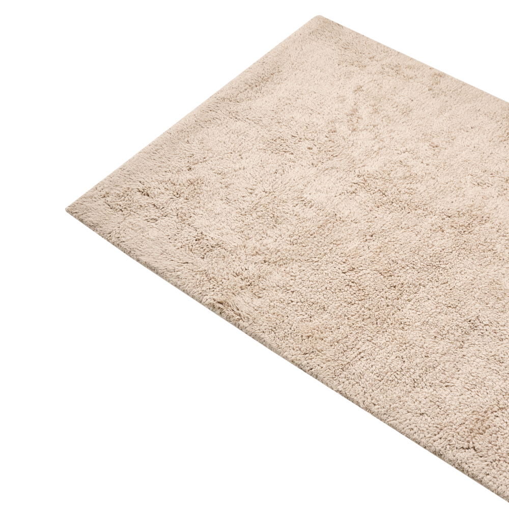 Tappeto da bagno in cotone rettangolare marrone chiaro 60 x 90 Accessori da bagno Design moderno