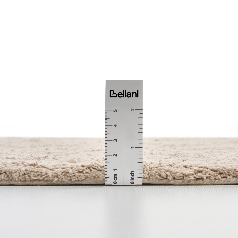 Tappeto da bagno in cotone rettangolare marrone chiaro 60 x 90 Accessori da bagno Design moderno