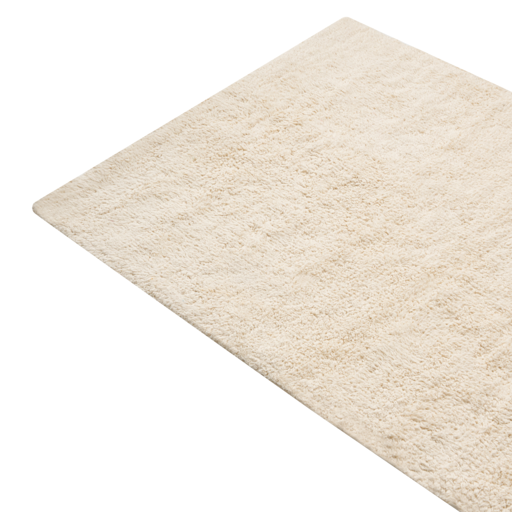 Tappeto da bagno in cotone rettangolare bianco sporco 60 x 90 Accessori da bagno Design moderno