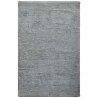 Tappeto da bagno in cotone rettangolare grigio 60 x 90 Accessori da bagno Design moderno