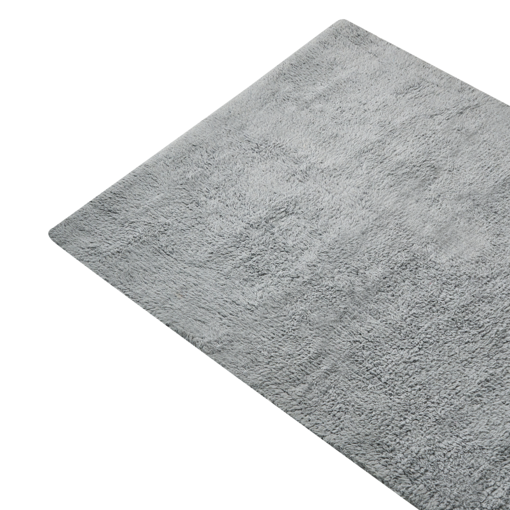 Tappeto da bagno in cotone rettangolare grigio 60 x 90 Accessori da bagno Design moderno