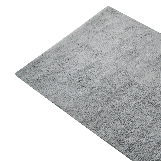 Tappeto da bagno in cotone rettangolare grigio 60 x 90 Accessori da bagno Design moderno