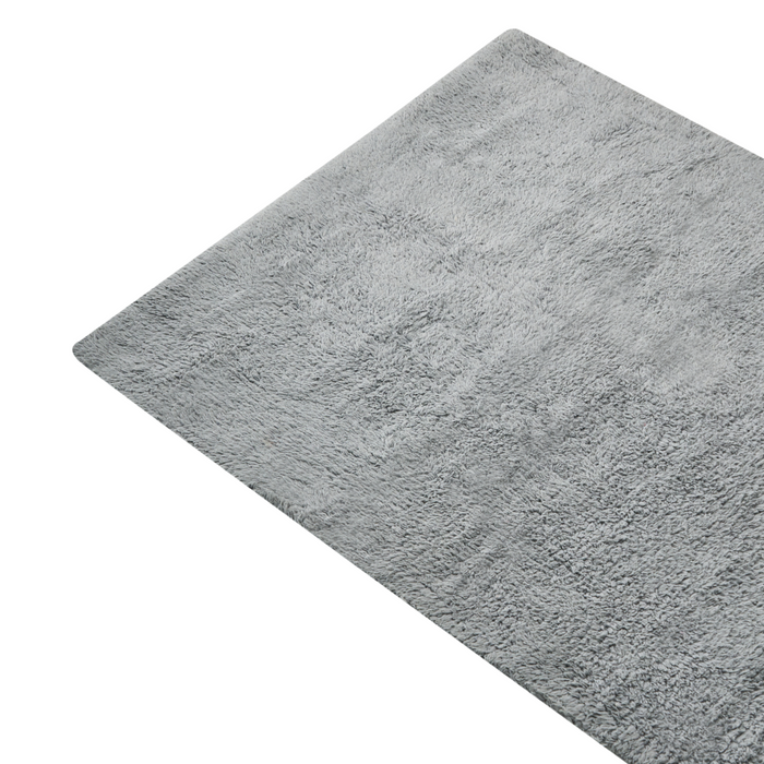 Tappeto da bagno in cotone rettangolare grigio 60 x 90 Accessori da bagno Design moderno