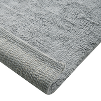 Tappeto da bagno in cotone rettangolare grigio 60 x 90 Accessori da bagno Design moderno