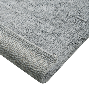 Tappeto da bagno in cotone rettangolare grigio 60 x 90 Accessori da bagno Design moderno