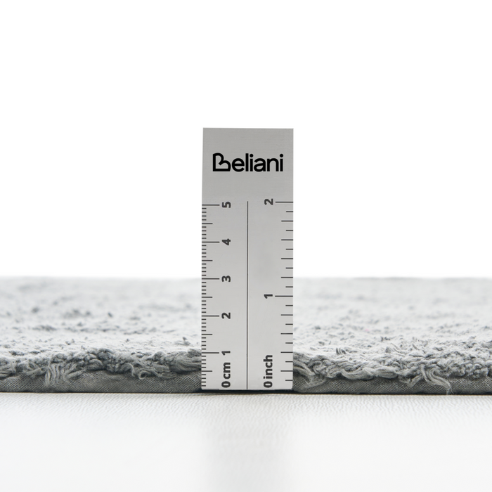 Tappeto da bagno in cotone rettangolare grigio 60 x 90 Accessori da bagno Design moderno