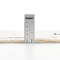 Tappetino da bagno in cotone rettangolare 60 x 90 cm Motivo geometrico Accessori da bagno Beige chiaro