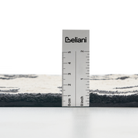 Tappetino da bagno moderno in cotone rettangolare 60 x 90 cm Motivo geometrico Accessori da bagno Beige e nero