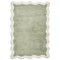 Tappeto da bagno in cotone rettangolare 60 x 90 cm beige Motivo decorativo da bagno Design moderno