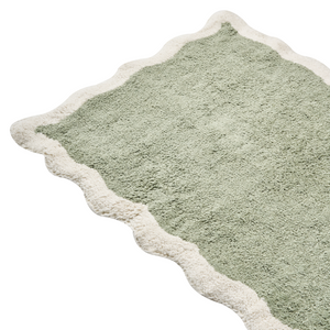 Tappeto da bagno in cotone rettangolare 60 x 90 cm beige Motivo decorativo da bagno Design moderno