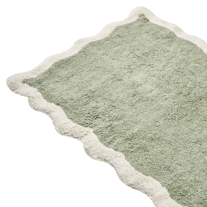 Tappeto da bagno in cotone rettangolare 60 x 90 cm beige Motivo decorativo da bagno Design moderno