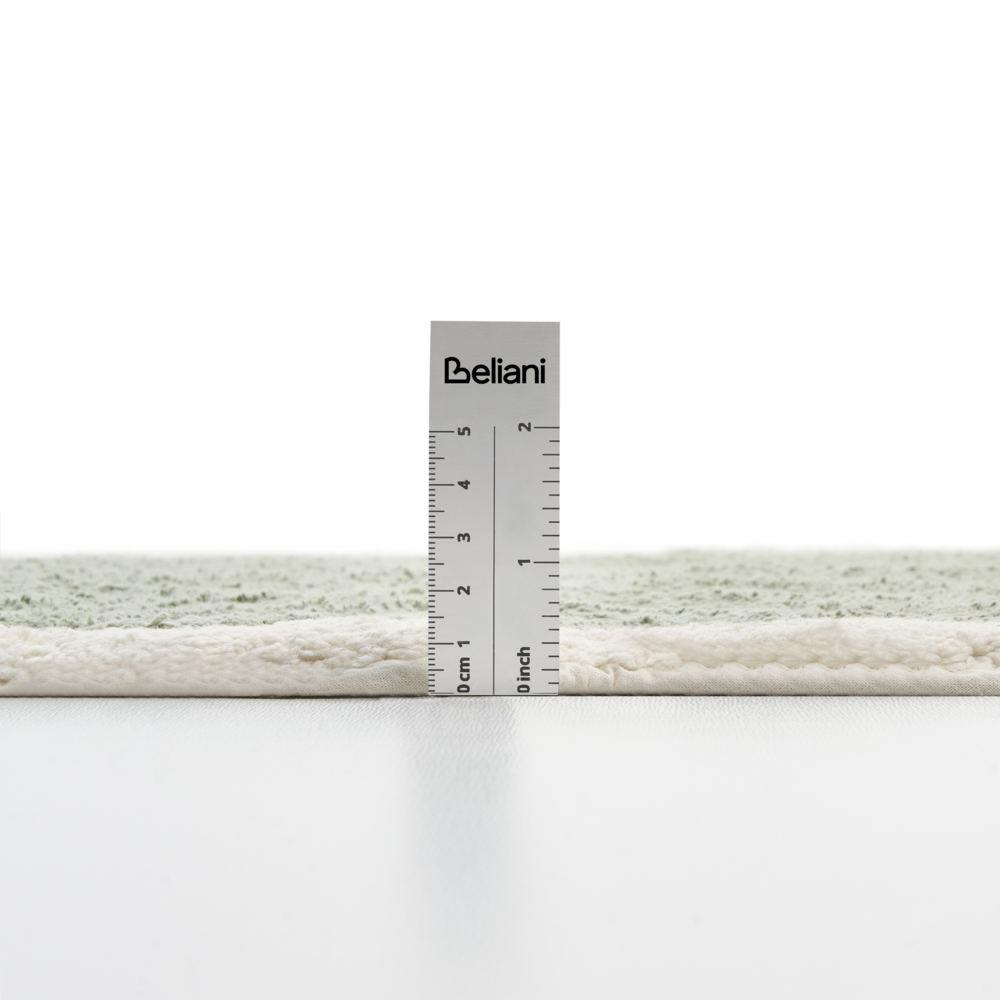 Tappeto da bagno in cotone rettangolare 60 x 90 cm beige Motivo decorativo da bagno Design moderno