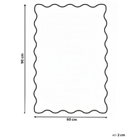 Tappeto da bagno in cotone rettangolare 60 x 90 cm beige Motivo decorativo da bagno Design moderno