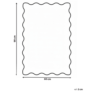 Tappeto da bagno in cotone rettangolare 60 x 90 cm beige Motivo decorativo da bagno Design moderno