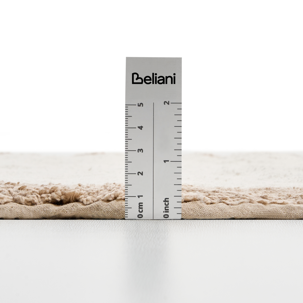 Tappeto da bagno in cotone rettangolare 80 x 90 cm beige e marrone Motivo decorativo da bagno Design moderno