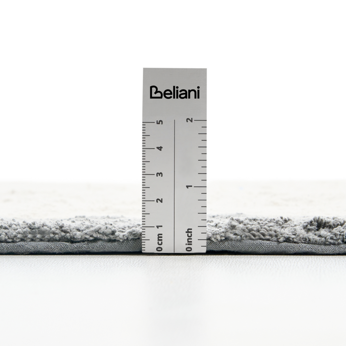 Tappeto da bagno moderno in cotone rettangolare 60 x 90 cm con motivo decorativo Accessori da bagno marrone e grigio