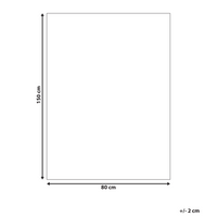 Tappeto da bagno in cotone rettangolare 80 x 150 cm beige e marrone Motivo decorativo da bagno Design moderno