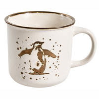 Set di 16 pezzi di stoviglie in gres  fatto a mano con finitura smaltata metallica reattiva colore bianco sporco