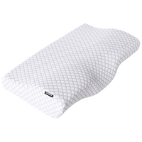 Cuscino ergonomico in memory foam per chi dorme sulla schiena 50 x 30 cm Bianco