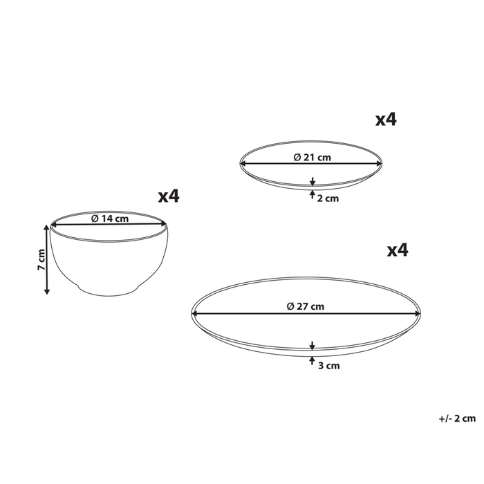 Set di 12 pezzi di stoviglie in porcellana fatte a mano con finitura smaltata reattiva renna natalizia bianco