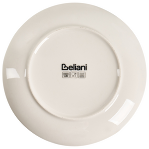 Set di 12 pezzi di stoviglie in porcellana fatte a mano con finitura smaltata reattiva renna natalizia bianco